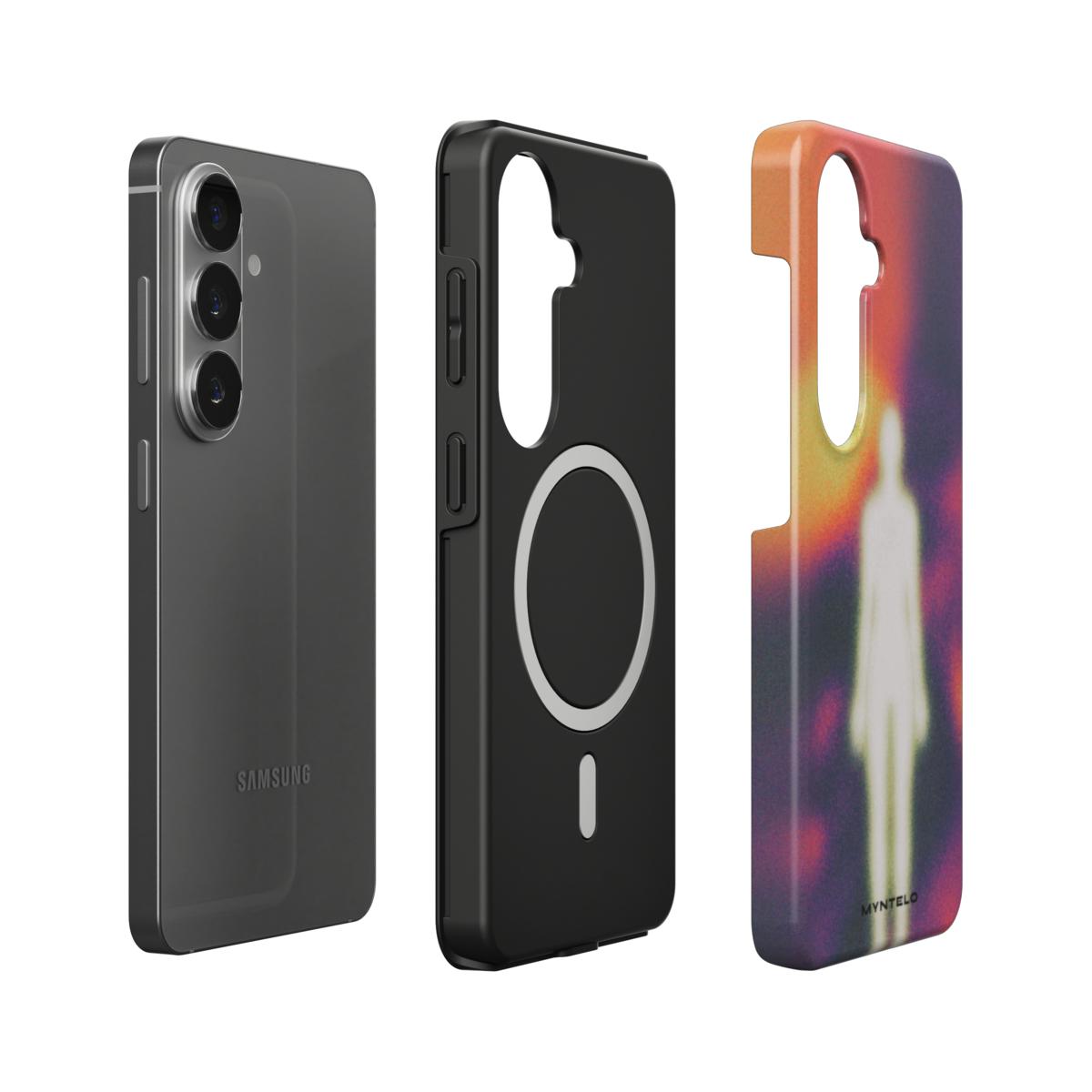 Corpus Magnetic Tough Case for Samsung Galaxy by MYNTELO, layers: phone, black TPU liner with magnetic ring, printed shell