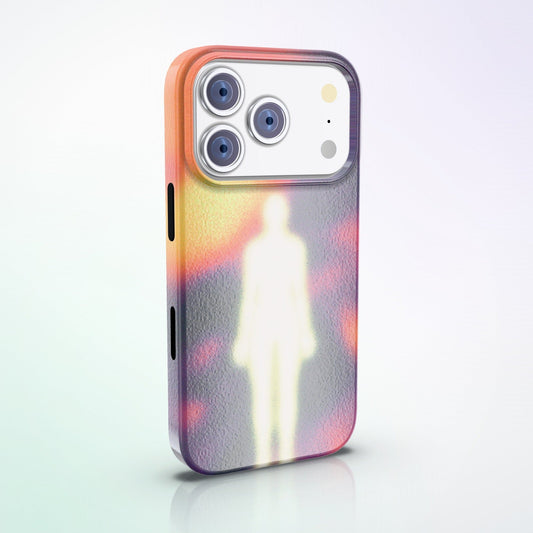 Corpus MagSafe Tough Phone Case by MYNTELO, angled back view on an iPhone