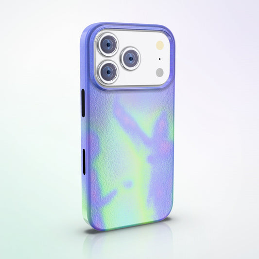 Gemini MagSafe Tough Phone Case by MYNTELO, angled back view on an iPhone