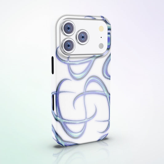 Vitium MagSafe Tough Phone Case by MYNTELO, angled back view on an iPhone