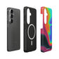 Thermia Magnetic Tough Case for Samsung Galaxy by MYNTELO, layers: phone, black TPU liner with magnetic ring, printed shell