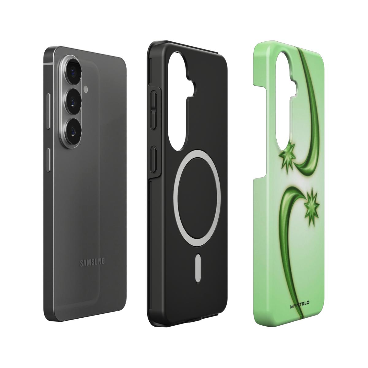 Zenith Magnetic Tough Case for Samsung Galaxy by MYNTELO, layers: phone, black TPU liner with magnetic ring, printed shell