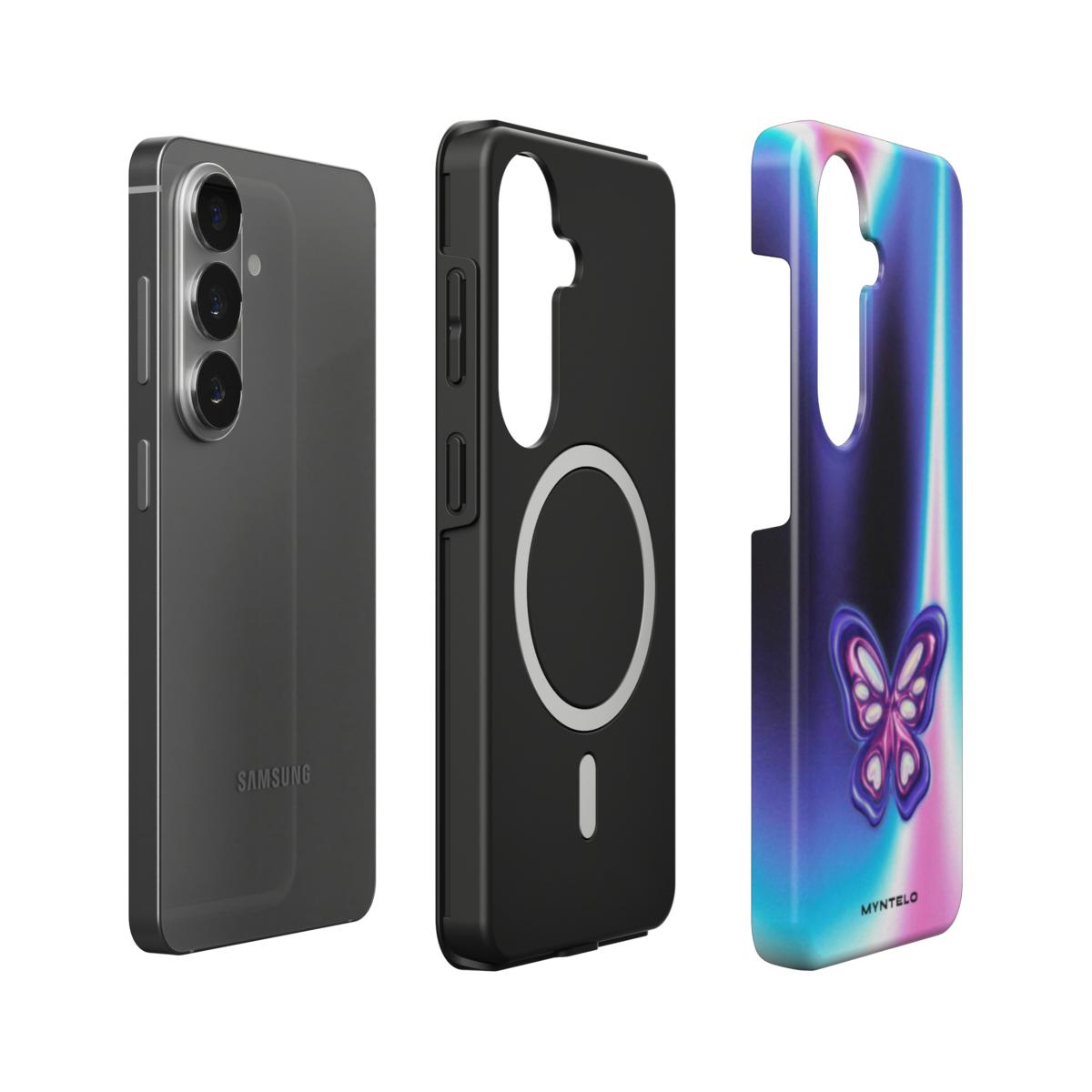 Lucent Magnetic Tough Case for Samsung Galaxy by MYNTELO, layers: phone, black TPU liner with magnetic ring, printed shell