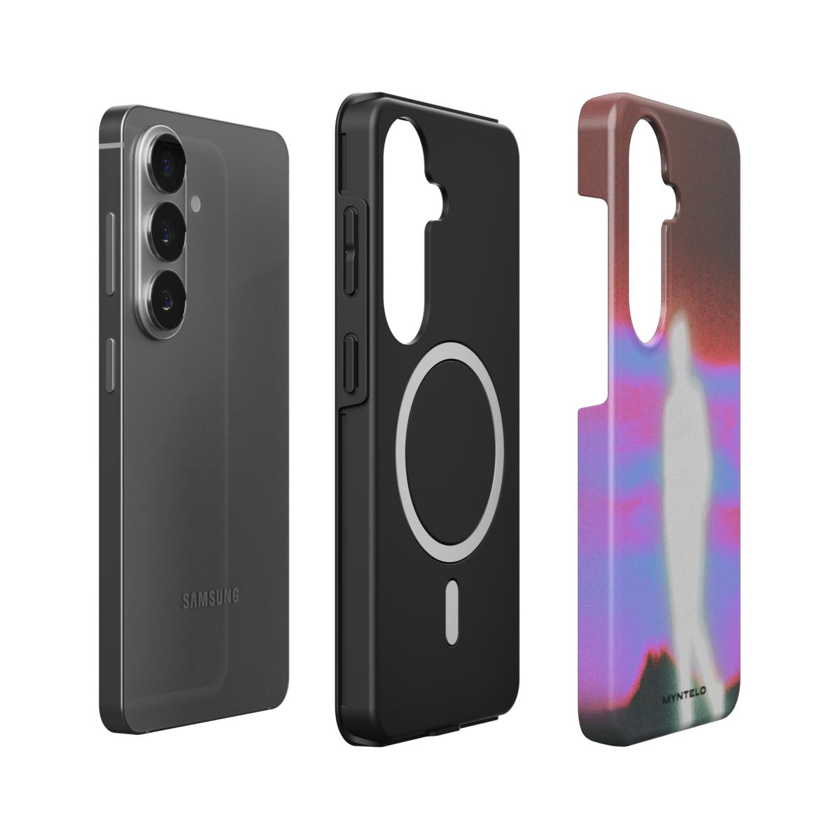 Peregrine Magnetic Tough Case for Samsung Galaxy by MYNTELO, layers: phone, black TPU liner with magnetic ring, printed shell