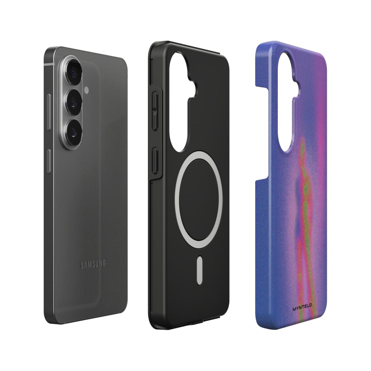 Calor Magnetic Tough Case for Samsung Galaxy by MYNTELO, layers: phone, black TPU liner with magnetic ring, printed shell