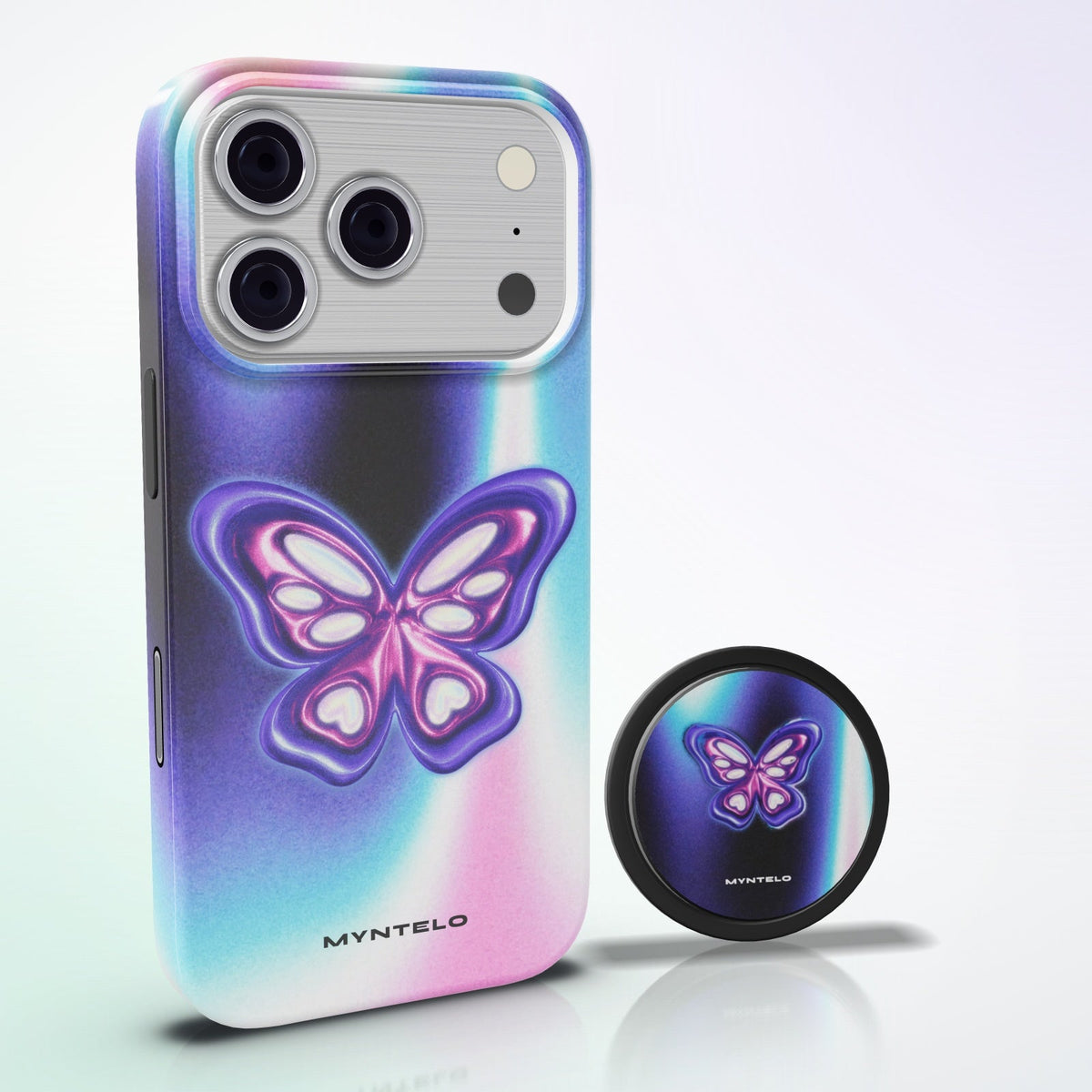 Monarch Magnetic Grip by MYNTELO, beside the matching phone case