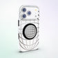 Reticulum Magnetic Grip by MYNTELO, angled view on the phone