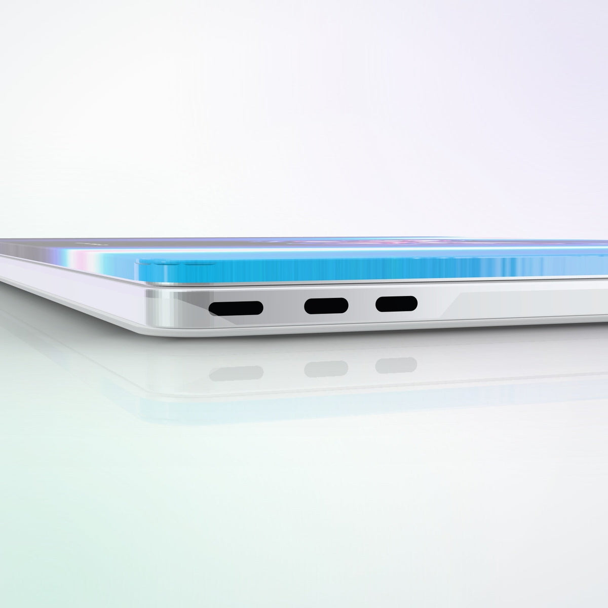 Monarch MacBook Case by MYNTELO, edge close-up with port cut-outs