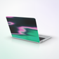 Mirage MacBook Case by MYNTELO, three-quarter view with the lid open