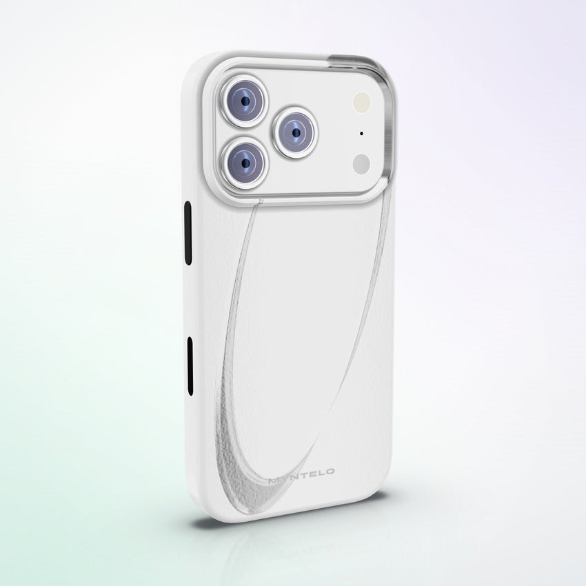 Aeon MagSafe Tough Phone Case by MYNTELO, angled back view on an iPhone
