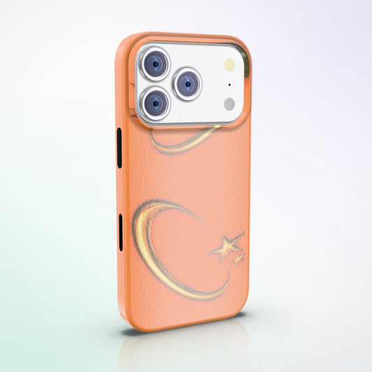 Astra MagSafe Tough Phone Case by MYNTELO, angled back view on an iPhone