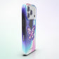 Monarch MagSafe Tough Phone Case by MYNTELO, side view with the print wrapping the edge