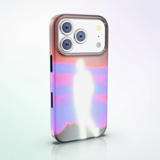 Peregrine MagSafe Tough Phone Case by MYNTELO, angled back view on an iPhone