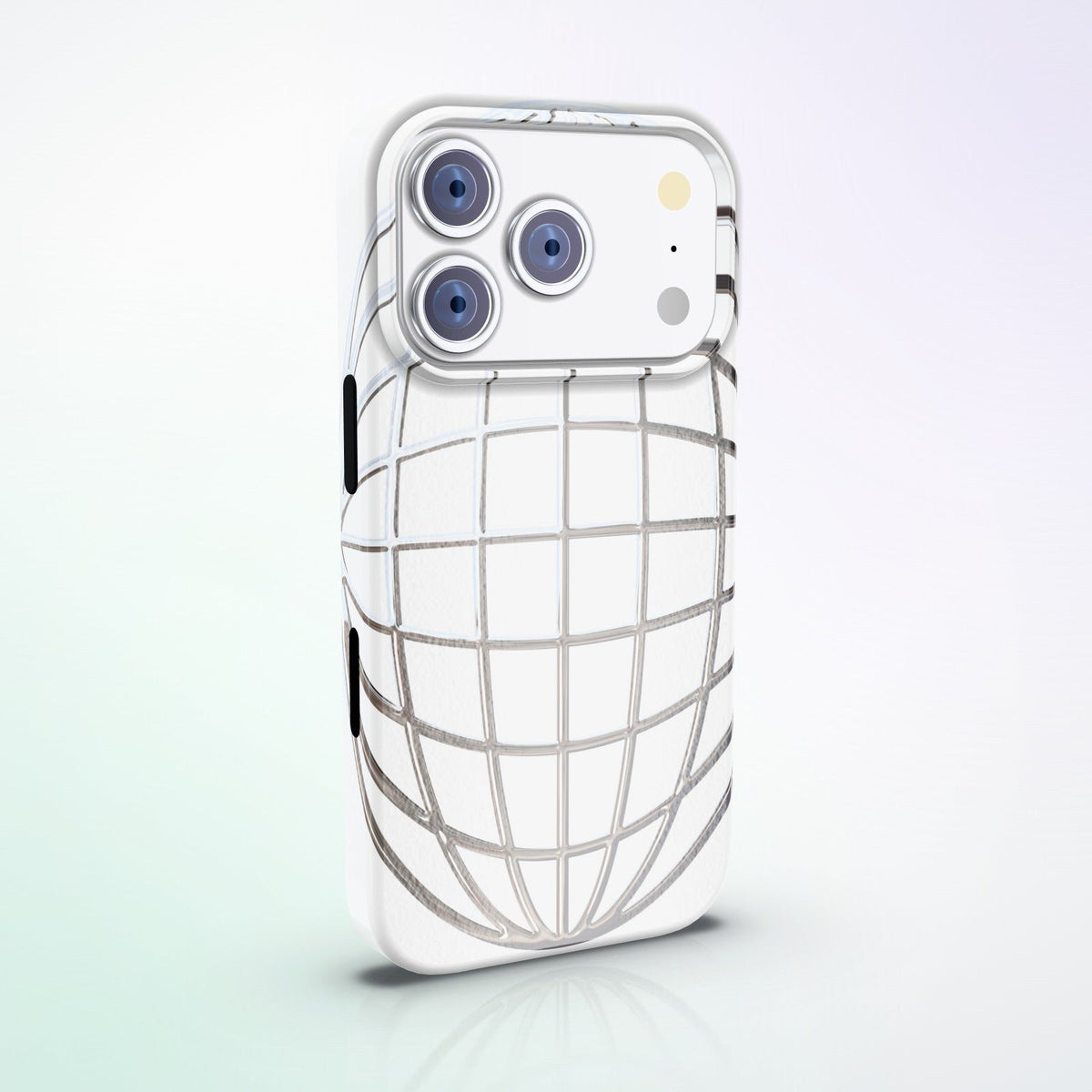 Reticulum MagSafe Tough Phone Case by MYNTELO, angled back view on an iPhone