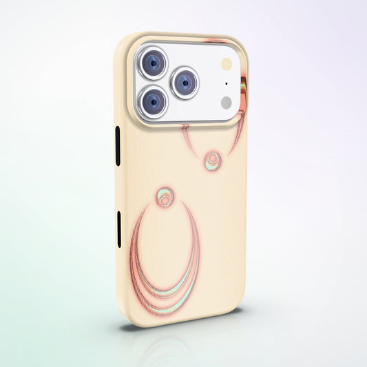 Telios MagSafe Tough Phone Case by MYNTELO, angled back view on an iPhone