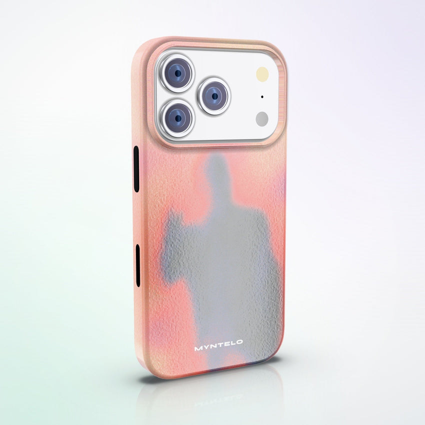 Umbra MagSafe Tough Phone Case by MYNTELO, angled back view on an iPhone