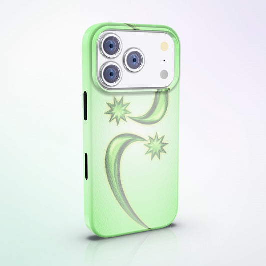 Zenith MagSafe Tough Phone Case by MYNTELO, angled back view on an iPhone